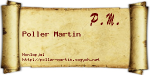 Poller Martin névjegykártya